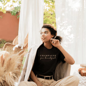 Open image in slideshow, Champagne For Breakfast Tee - The Wine Concierge
