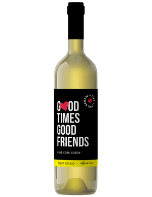 Love Cork Screw "Good Times, Good Friends" Pinot Grigio, Lake Michigan, MI - The Wine Concierge
