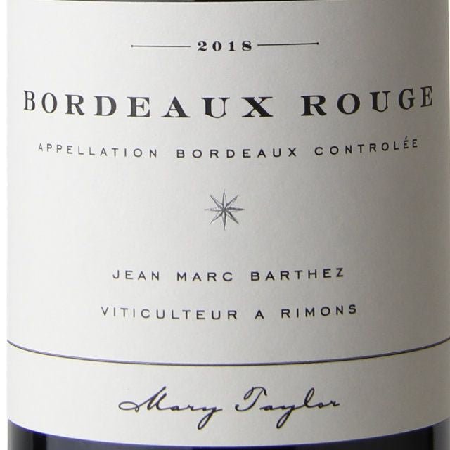 2020 Mary Taylor Jean Marc Barthez Rouge, Bordeaux AOC, France
