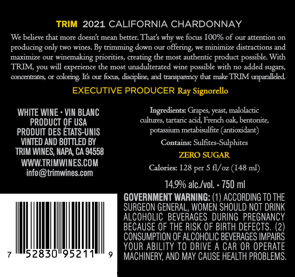 2021 Trim Chardonnay